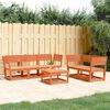 vidaXL Garden Sofa Set Wax Brown Solid pine wood Medium Modular