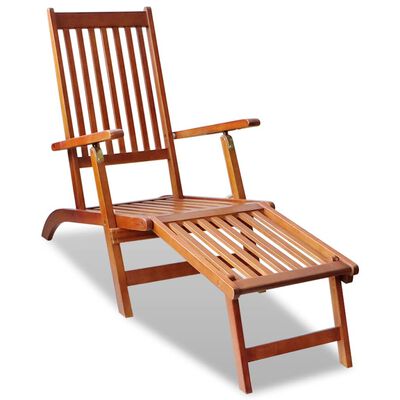 vidaXL Patio Deck Chairs with Footrests 2 pcs Solid Wood Acacia
