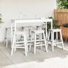 vidaXL Garden Bar Set 6 pcs White HDPE