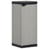 vidaXL Garden Storage Cabinet with 1 Shelf Gray and Black 13.8"x15.7"x33.5"