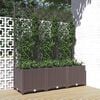 vidaXL Garden Planter Brown Polypropylene 47.2 x 15.7 x 53.5 in Planters