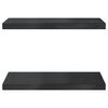 vidaXL Wall Shelf Black Stainless Steel 19.7 in x 11.8 in x 1.2 in
