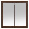 vidaXL Bathroom Wall Cabinet Brown oak Engineered wood, steel Medium