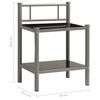 vidaXL Bedside Cabinet Set of 2 Grey and Black