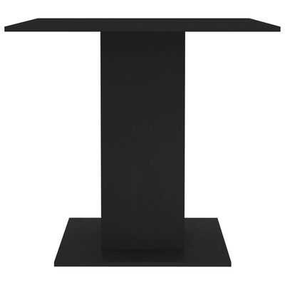 vidaXL Dining Table Black 31.5"x31.5"x29.5" Engineered Wood