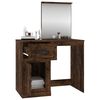 vidaXL Dressing Table Smoked Oak Engineered Wood 35.4 x 19.7 x 52.2 in