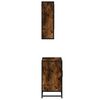 vidaXL Bathroom Furniture Set Smoked Oak Engineered Wood Medium
