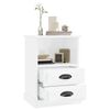 vidaXL Bedside Cabinet High gloss white Engineered wood Compact