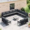 vidaXL Garden Sofa Set Anthracite Steel