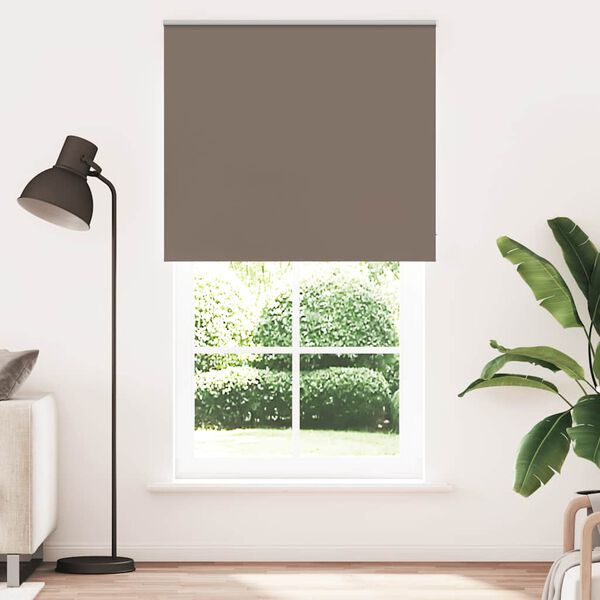 vidaXL Roller Blind Coffee 100% Polyester, Aluminum 55x90 in