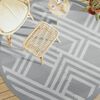 vidaXL Outdoor Carpet Grey Polypropylene Ø78.7 in Reversible