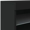 vidaXL Sideboard Black Engineered wood, Glass Medium Sideboard