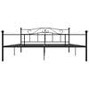 vidaXL Bed Frame Black Metal Super King Tough Bed Frame Rectangular