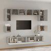 vidaXL TV Cabinet Set 8 Pieces Concrete Grey Engineered Wood