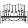 vidaXL Bed Frame Black Powder-Coated Steel 47.2 x 78.7 in Bed Frame