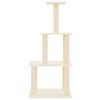 vidaXL Cat Tree Cream Engineered wood, plush, sisal Medium Durable