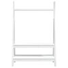 vidaXL Clothes Rack White Solid Pine Wood Medium Clothes Rack