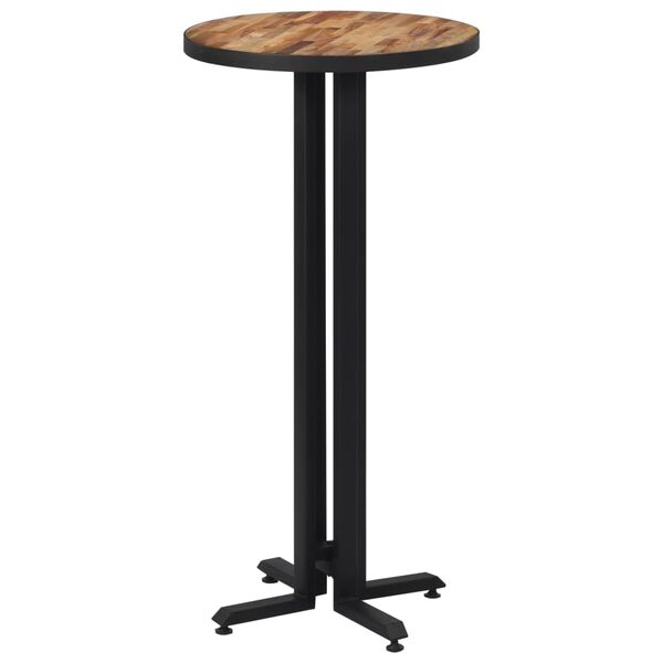 vidaXL Bar Table Round &Oslash;21.7"x43.3" Solid Reclaimed Teak