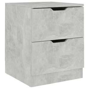 vidaXL Bedside Cabinet Concrete Grey Engineered wood Medium