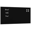 vidaXL Wall-mounted Magnetic Board Black 31.5"x15.7" Tempered Glass