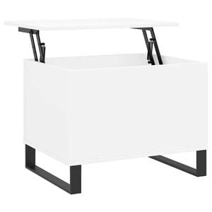 vidaXL Coffee Table White Engineered wood and metal Medium