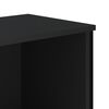 vidaXL Shoe Cabinet Black Engineered wood, metal Compact Shoe Cabinet