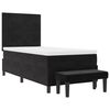 vidaXL Box Spring Bed with Mattress Black 39.4" x 78.7" Velvet