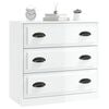 vidaXL Sideboard High gloss white Engineered wood Small Sideboard