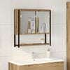 vidaXL Bathroom Mirror Cabinet with Shelf artisan oak 60 x 16 x 60 cm