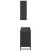 vidaXL Bathroom Furniture Set Black Engineered wood, metal, glass Medium