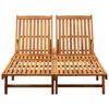 vidaXL Sunlounger Natural Wood Solid Acacia Wood Large