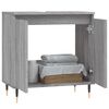 vidaXL Bathroom Cabinet Grey Sonoma Engineered Wood, Iron Medium