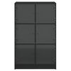 vidaXL Highboard Black Engineered Wood 26.8x14.6x42.9 in Highboard