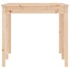 vidaXL Garden Table Natural Pine Solid Pine Wood Medium Durable
