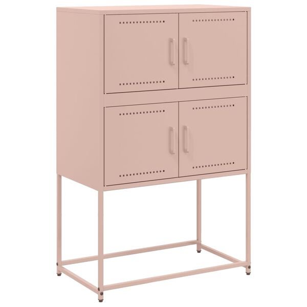 vidaXL Sideboard Pink Steel Medium Sideboard Rectangular Industrial