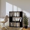 vidaXL Book Cabinet Black Solid pine wood Medium Book Cabinet
