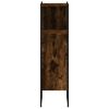 vidaXL Bathroom Cabinet Smoked Oak Engineered Wood, Powder-Coated Steel