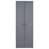 vidaXL Garden Storage Cabinet Grey Polypropylene Large