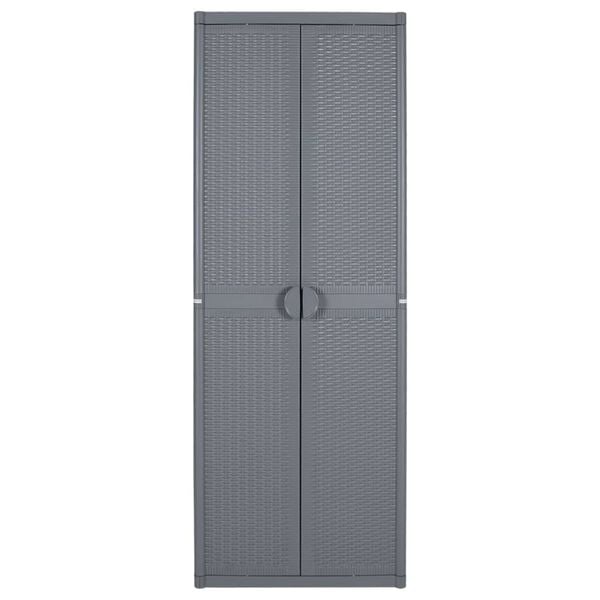 vidaXL Garden Storage Cabinet Grey Polypropylene Large