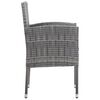 vidaXL Garden Chair Set of 4 Grey, Dark Grey