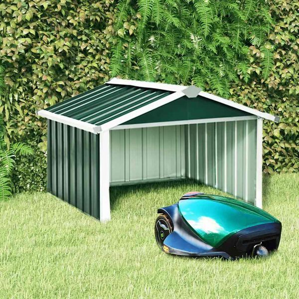 vidaXL Garden Shed Green Galvanized steel Durable Garden Shed
