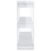 vidaXL Book Cabinet High Gloss White Engineered Wood Medium Book Cabinet