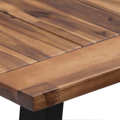 vidaXL Dining Table Solid Acacia Wood 70.9"x35.4"