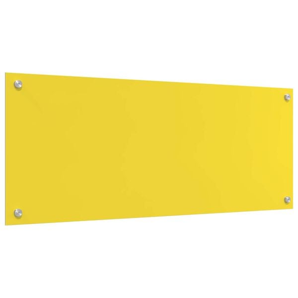 vidaXL Kitchen Backsplash Yellow 39.37 x 15.75 x 0.24 in