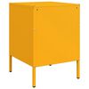 vidaXL Bedside Cabinet Set of 2 Mustard Yellow Steel Medium