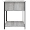 vidaXL Bedside Table Grey sonoma Engineered wood, iron 17.3x17.7x22.8 in