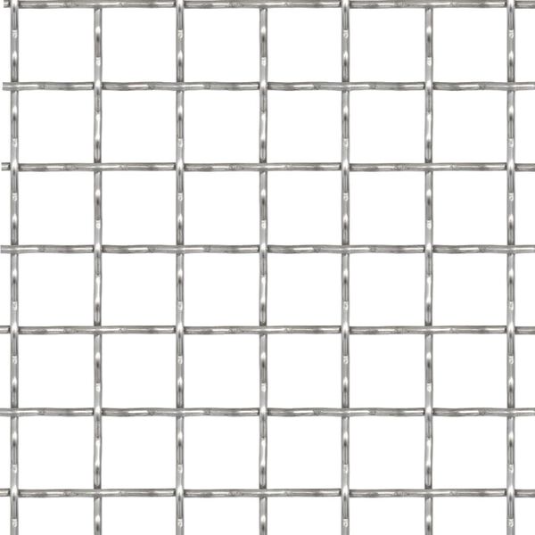 vidaXL Crimped Garden Wire Fence Stainless Steel 19.7"x19.7" 0.8"x0.8"x0.1"