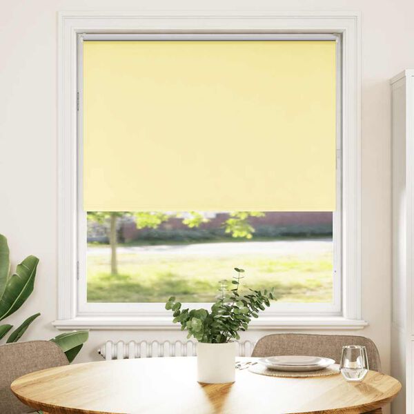 vidaXL Roller Blind Yellow 100% Polyester 45.3 x 68.9 in Reversible