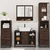 vidaXL Bathroom Furniture Set Brown Oak Engineered wood, Metal
