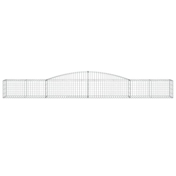 vidaXL Gabion Basket Set of 5 Silver Galvanized iron Large